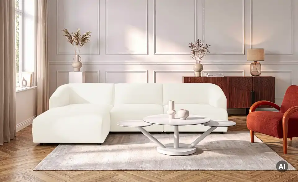 Ecksofa Farina, in Wohnsituation