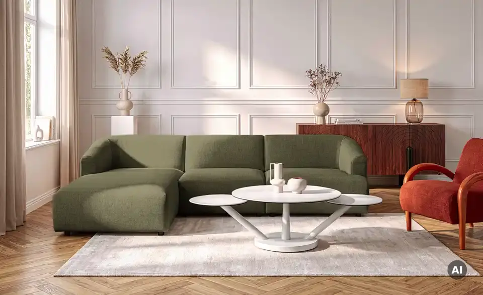 Ecksofa Farina, in Wohnsituation