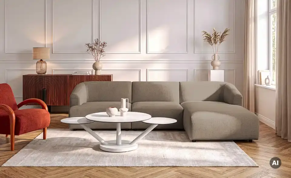 Ecksofa Farina, in Wohnsituation