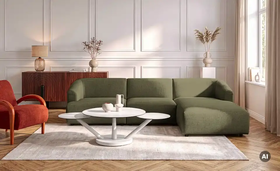 Ecksofa Farina, in Wohnsituation