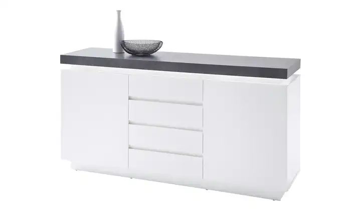 Sideboard | Weiß / Beton (Nachbildung) - Bei Möbel Kraft online kaufen