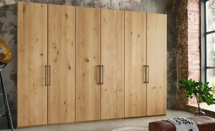 Woodford Drehtürenschrank, 6-türig teilmassiv Smilla