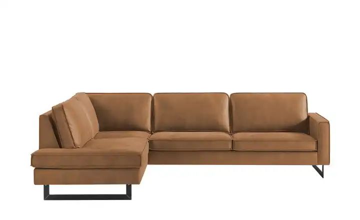 Ecksofa Cognac (Braun), links Bei Möbel Kraft online