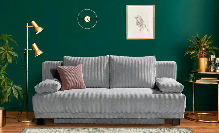Schlafsofa aus Cord Luna | Grau