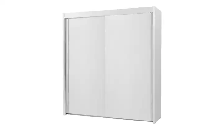 Schwebetürenschrank 2-türig 201 cm Weiß ohne Spiegel
