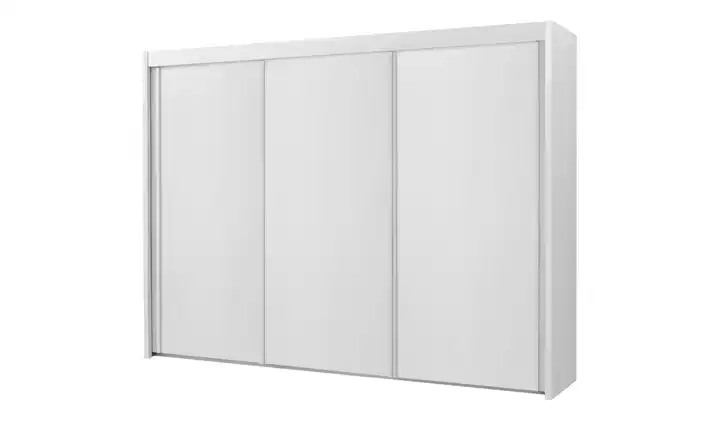 Schwebetürenschrank 3-türig 250 cm Weiß ohne Spiegel