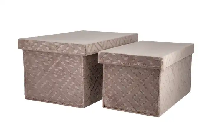 Aufbewahrungsboxen, 2er Set  Altrosa
