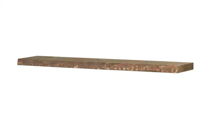 Wandboard mit Baumkante 118 cm Pinie, Walnuss (Nachbildung), gebeizt