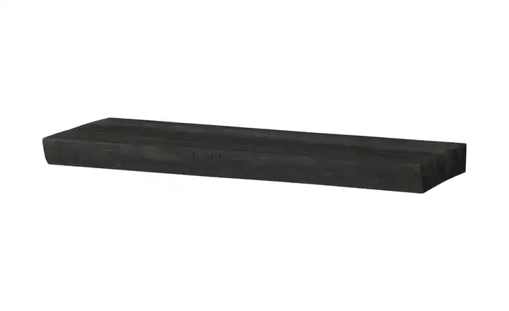 Wandboard mit Baumkante 60 cm Pinie, Schwarz, gebeizt