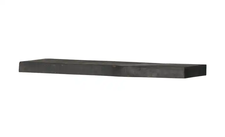 Wandboard mit Baumkante 80 cm Pinie, Schwarz, gebeizt