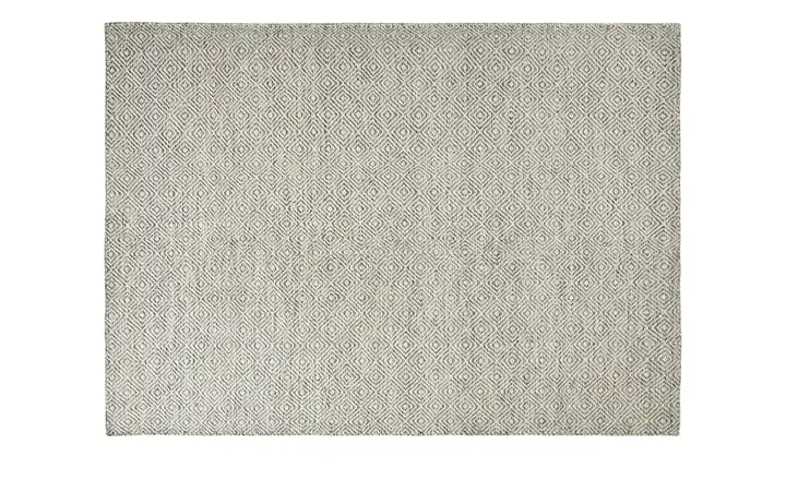 Naturteppich 200x290 cm rechteckig Beige, Weiß