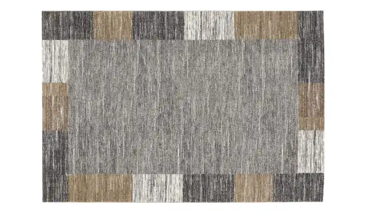 meinTeppich Kurzflorteppich Grau, Braun 120x170 cm
