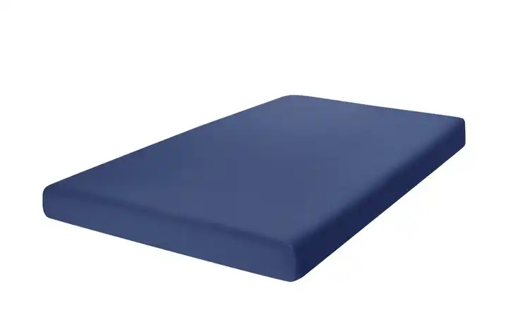 como Spannbetttuch Uni Jersey Marineblau 180x200 cm