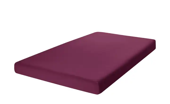 como Spannbetttuch Uni Jersey Bordeauxrot 180x200 cm