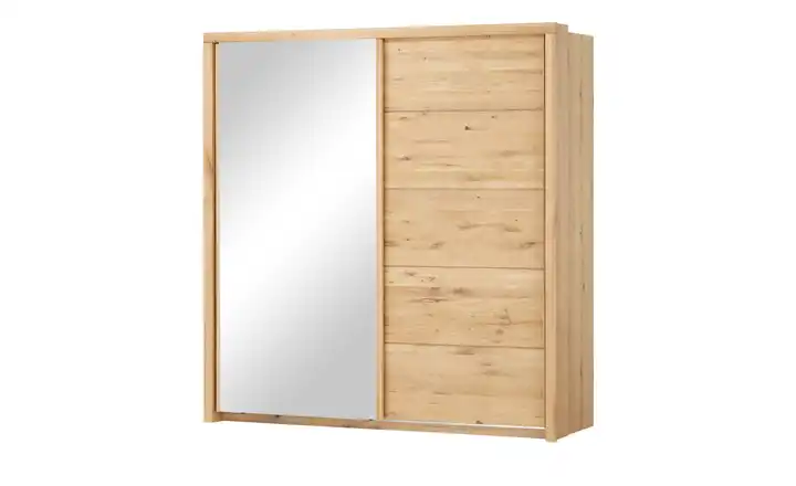 smart Schwebetürenschrank, 2-türig Wildeiche, Wildeiche (Nachbildung)