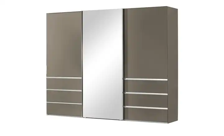 Schwebetürenschrank, 3-türig Braun ohne Passepartoutrahmen 300 cm 236 cm