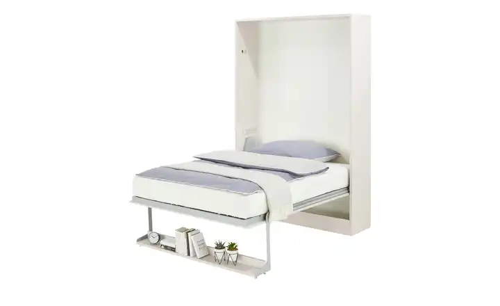 nehl Schrankbett 2weiRaumWunder Weiß Komfortschaumkern 160 cm