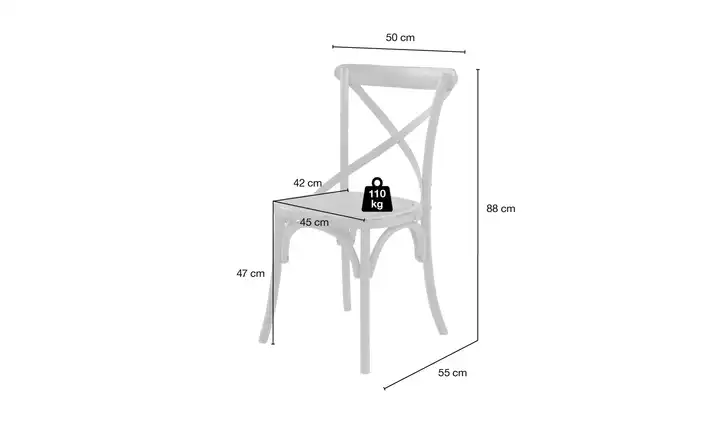  Stuhl, Used-Look in Antikoptik 