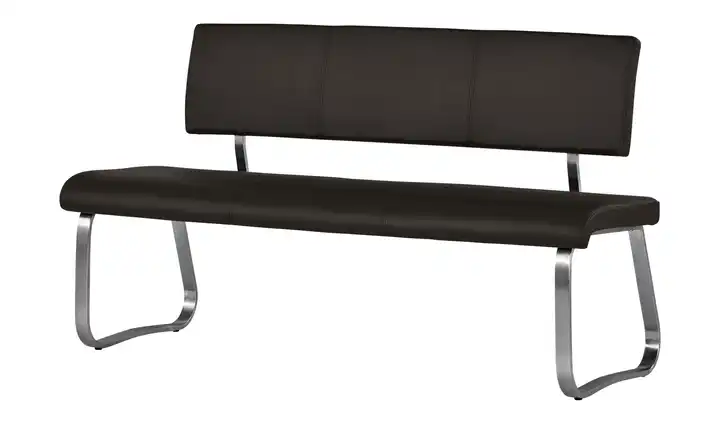 Primo Esszimmerbank Letitia Braun Leder 155 cm