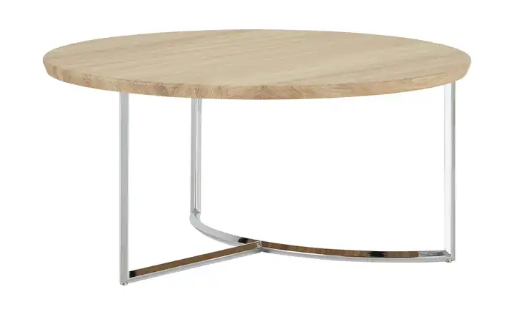 Couchtisch Asteiche verchromt Höhe ca. 32 cm