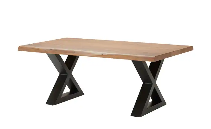 Woodford Couchtisch Alabria LBH 110 x 70 x 45 cm Kufen (X-förmig) Platte: walnussfarben Anthrazit, lackiert