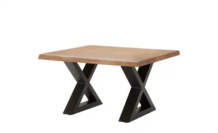 Woodford Couchtisch Alabria LBH 75 x 75 x 45 cm Kufen (X-förmig) Platte: walnussfarben Anthrazit, lackiert
