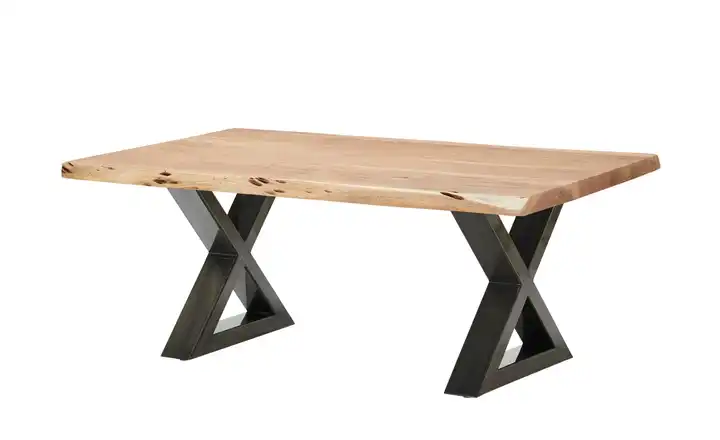 Woodford Couchtisch Alabria LBH 110 x 70 x 45 cm Kufen (X-förmig) Platte: Natur Grau, antik