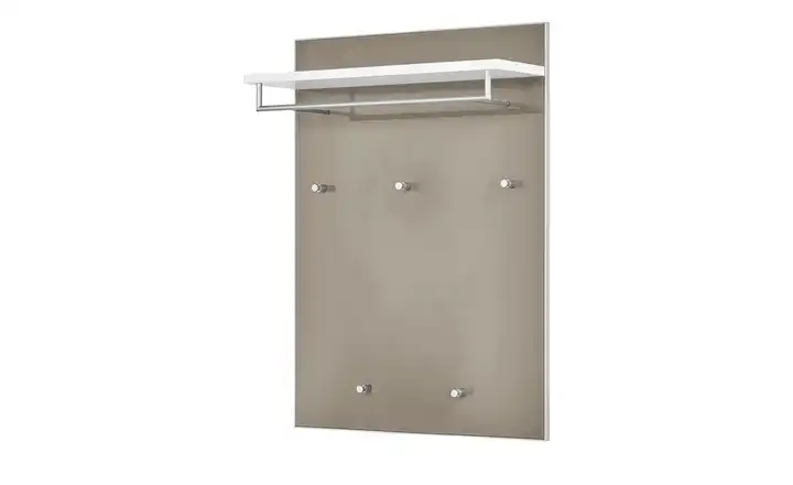 Garderobenpaneel Taupe, Weiß