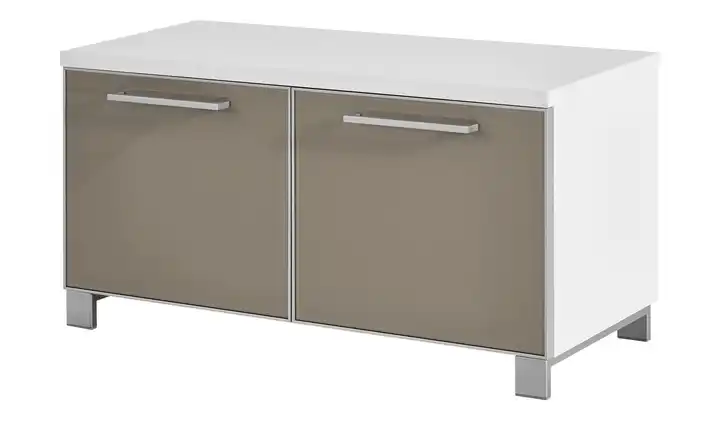Garderobenbank Taupe, Weiß