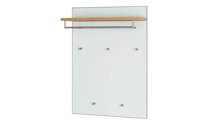 Garderobenpaneel Weiß, Eiche bianco