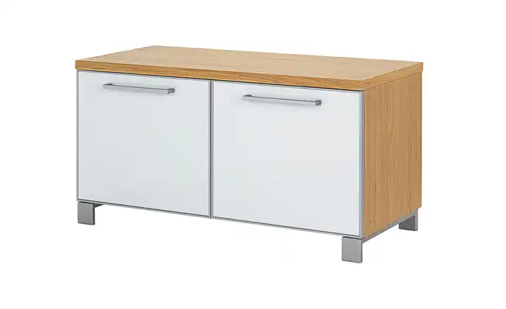 Garderobenbank Weiß, Eiche bianco