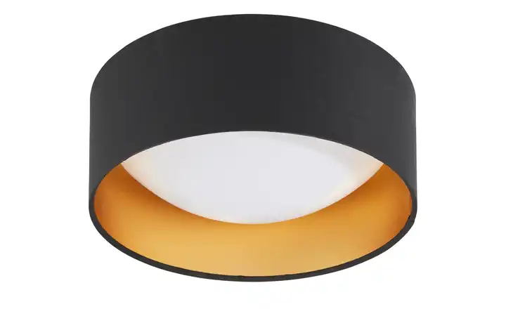 KHG LED-Deckenleuchte, 1-flammig, schwarz/goldfarben 