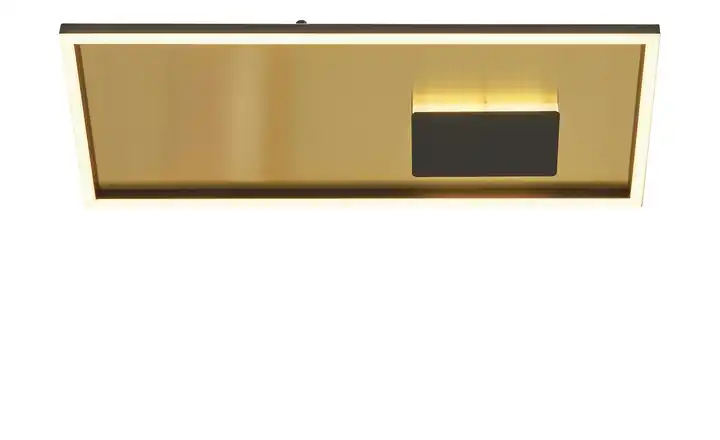 HOME STORY LED-Deckenleuchte, schwarz/goldfarben rechtecki 