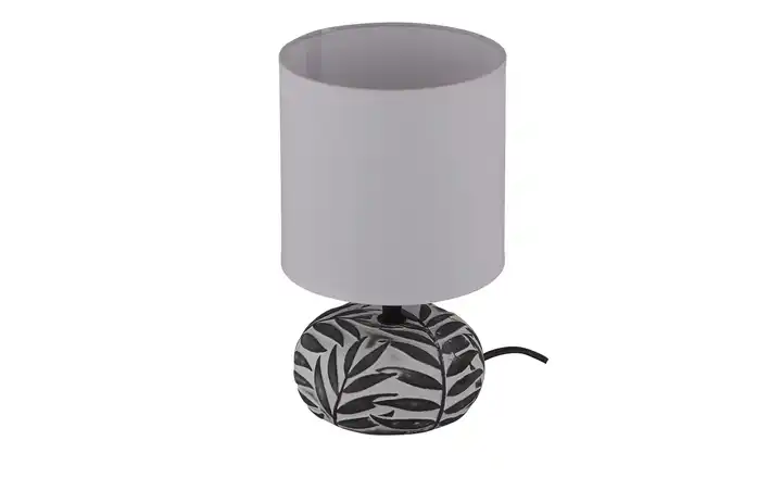 KHG Keramik-Tischleuchte, 1-flammig, weiß/schwarz 