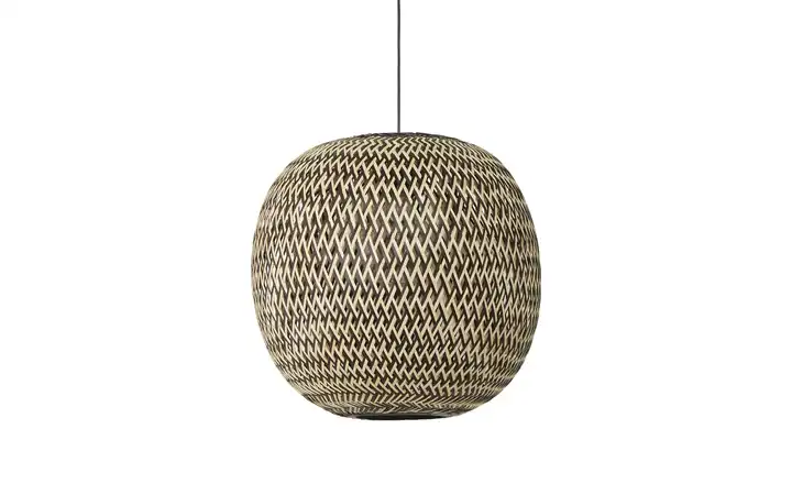 KHG Pendelleuchte, 1-flammig, Bambus geflochten gro | 48 cm
