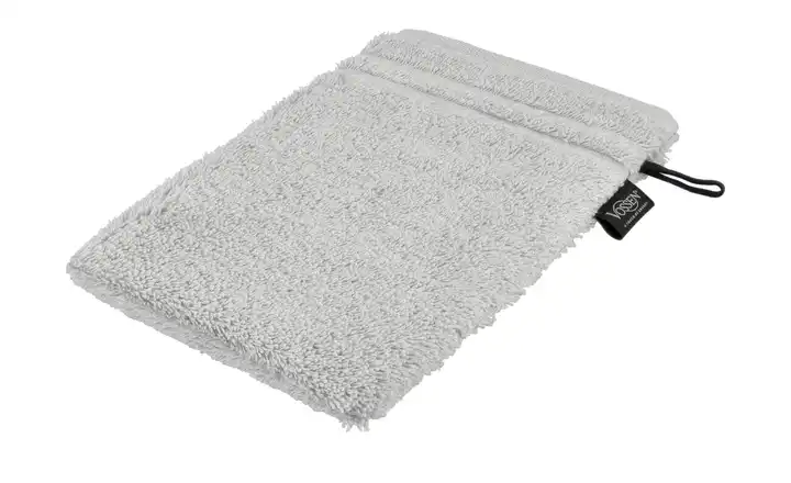 VOSSEN Waschhandschuh Vienna Supersoft Hellgrau 16x21 cm
