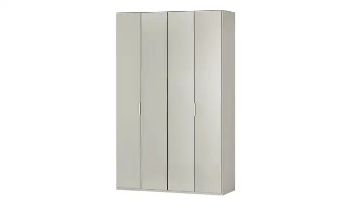 Wohnwert Falttürenschrank  Forum 200 cm 216 cm einheitliche Front glänzend, Hellgrau