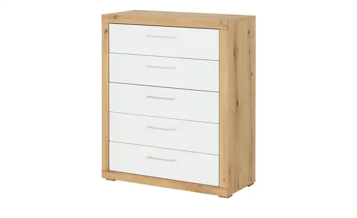 smart Kommode Wildeiche (Nachbildung), Weiß
