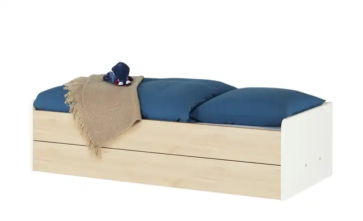 Stauraumbett Grow Up Weiß, Buche (Nachbildung) 90x200 cm