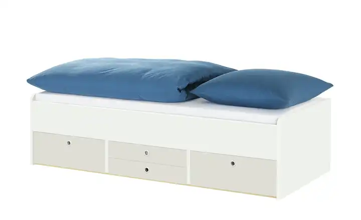 Schubkastenbett Grow Up 200 cm 90 cm Weiß, Sand, Grau, Greige