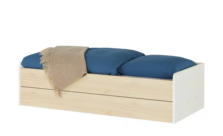 Stauraumbett Grow Up Sand, Grau, Buche (Nachbildung), Greige 120x200 cm