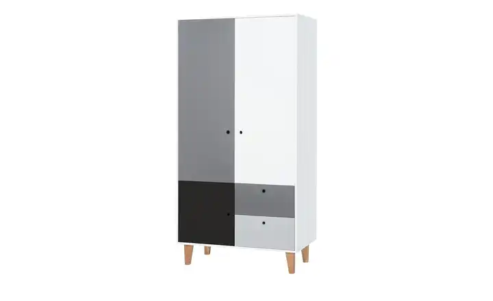 VOX Kleiderschrank Concept 103,2 cm Weiß, Graphit, Schwarz, Grau, Eiche