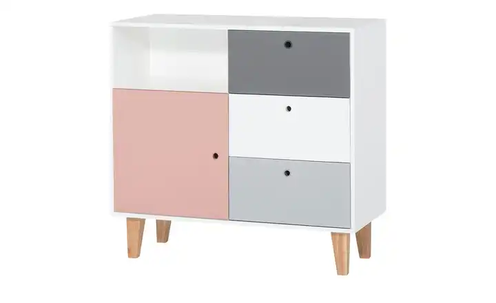 VOX Kommode Concept 96,2 cm Weiß, Rosa, Graphit, Grau, Eiche