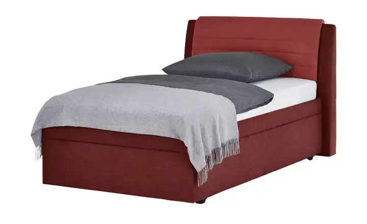 Polsterbett mit Stauraum Rot 120 cm