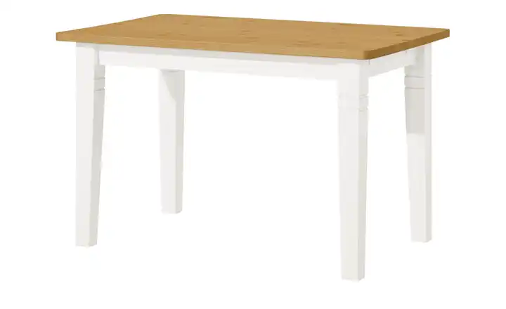 maison bleue Esstisch massiv Florian Hellbraun, Weiß 140 cm