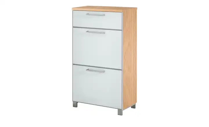 Schuhschrank Weiß, Eiche bianco
