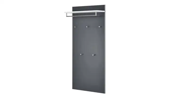 Garderobenpaneel BH 80 x 170 cm Anthrazit, Weiß