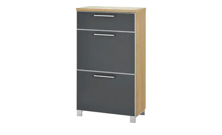Schuhschrank Anthrazit, Eiche bianco