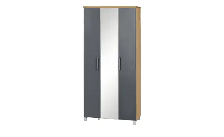 Dielenschrank Anthrazit, Eiche bianco
