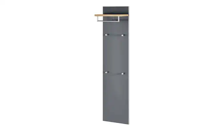 Garderobenpaneel BH 42 x 170 cm Anthrazit, Eiche bianco